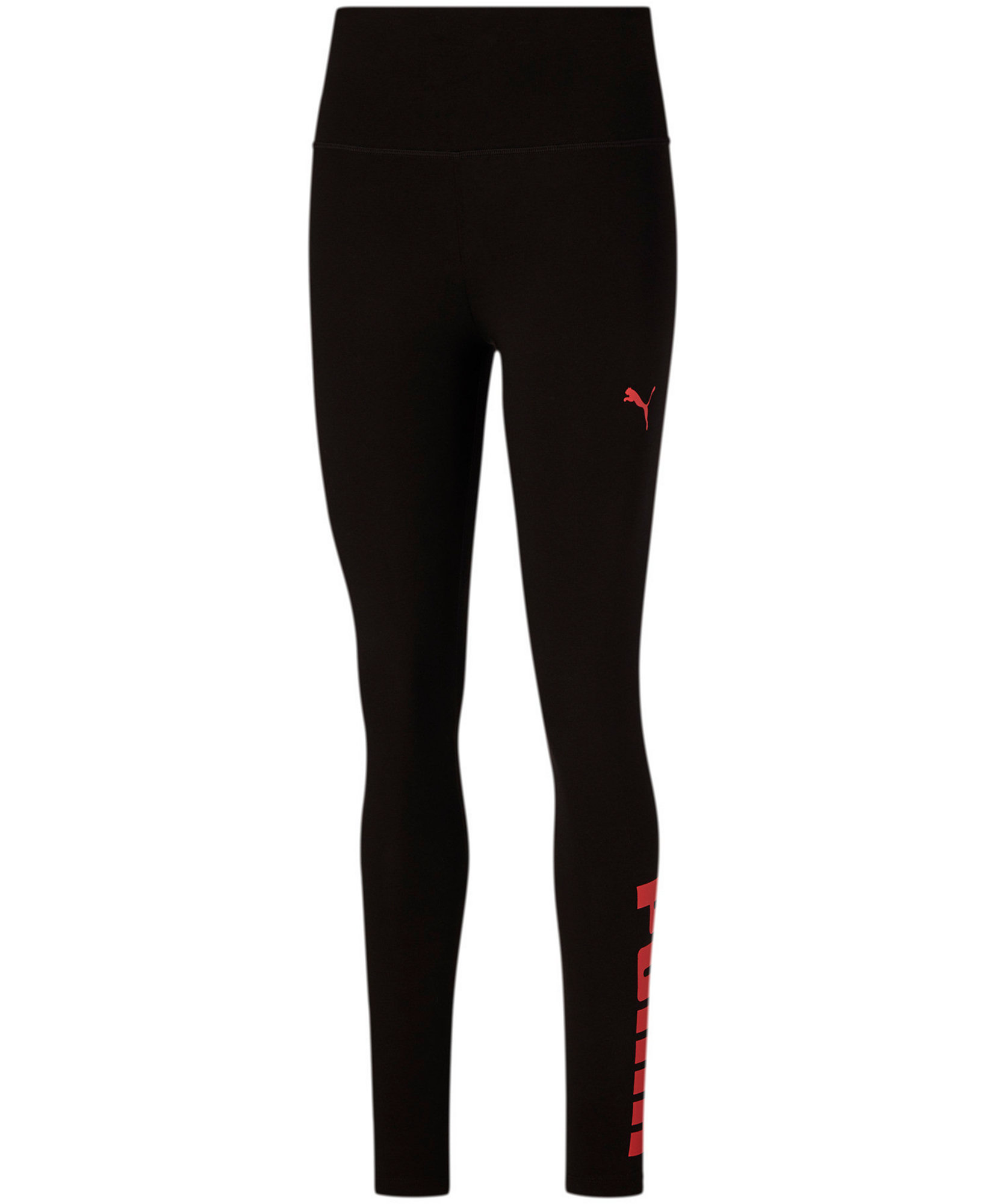 Puma Women's Graphic Full-Length Leggings (X-Small, Puma Noir/Paradise Rose)